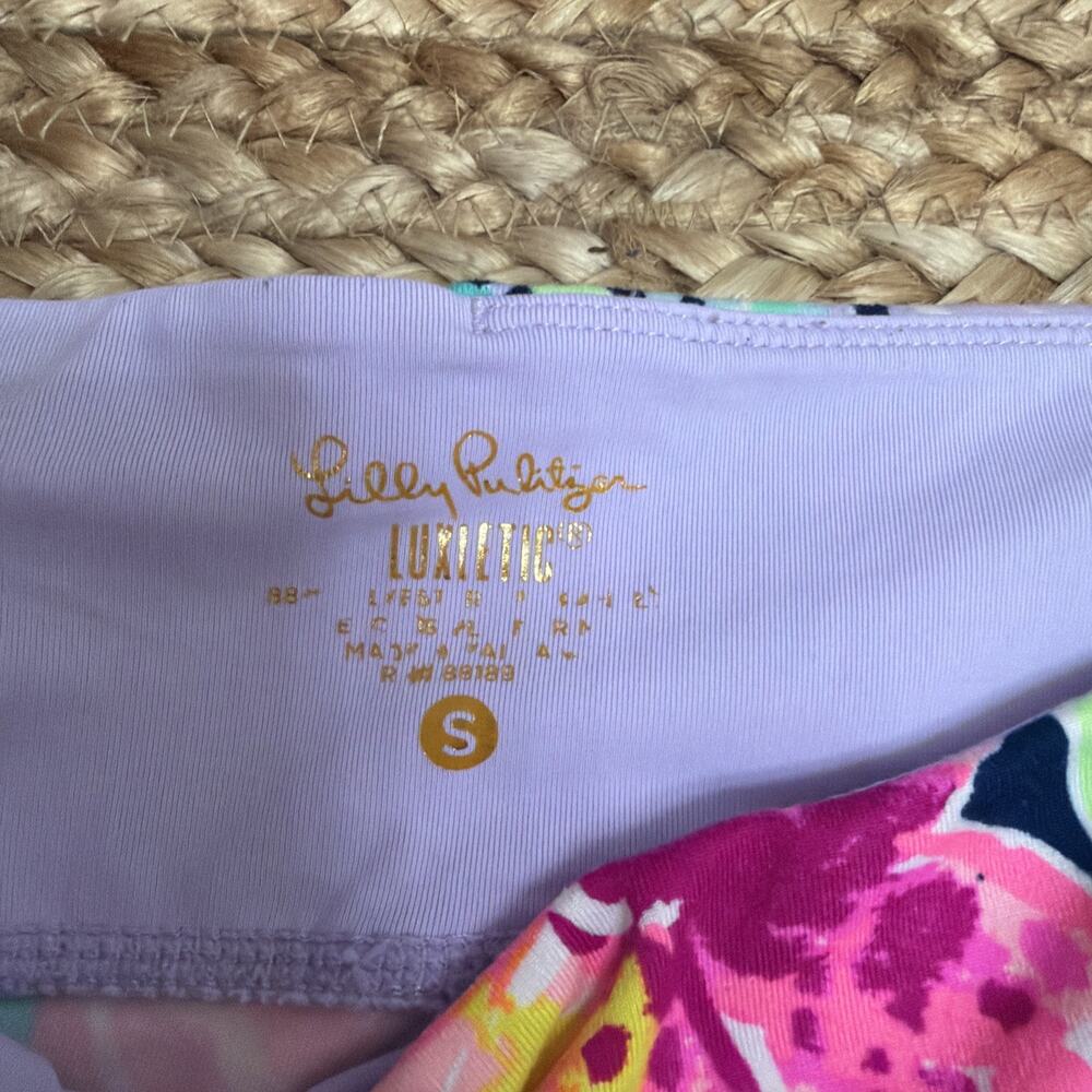Lilly Pulitzer Luxletic Capri Leggings Floral Print UPF Activewear Sz S - Picture 3 of 7